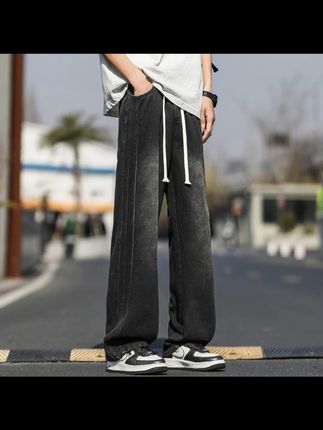 MTVO迈特优牛仔裤男士夏季新款美式复古裤子宽松直筒阔腿休闲长裤#牛仔裤 #裤子 #阔腿裤 #休闲裤 #长裤