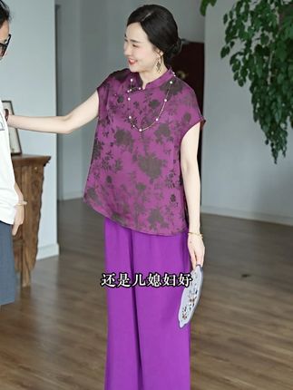 衣服穿在身上凉快透气,只有妈妈知道 #时尚妈妈装 #新中式 #面料透气舒适 #夏季新款 #谁穿谁好看