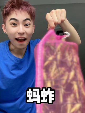 蚂蚱汉堡!!! #美食 #猎奇 #沙雕日常 #佳佳不挑食 #特产