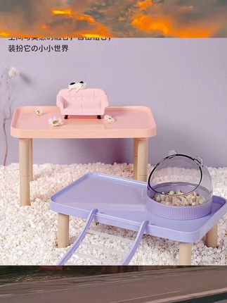 仓鼠平台彩虹家具金丝熊玩具仓鼠笼二层造景用品独立站台可拼接 #宠物用品 #新手养宠 #萌宠好物