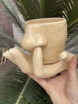 抠鼻陶瓷杯恶搞朋友大容量可放戒指杯子小众稀奇古怪马克杯送礼物#杯子控 #器物之美 #摆件 #文玩葫芦 #茶具好物推荐