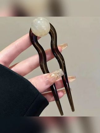 简约u型发簪女高级感簪子新款夏季爆款气质丸子头盘发头饰#简约发簪 #u型发簪 #盘发头饰 #夏季爆款 #丸子头发簪