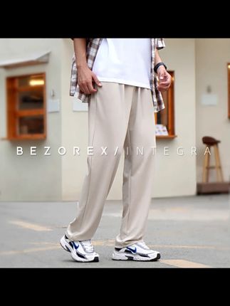 BEZOREX【莱赛尔天丝】 高端百搭休闲秋冬直筒垂感宽松男士休闲裤#BEZOREX休闲裤 #秋冬裤子 #垂感直筒裤 #男士穿搭 #莱赛尔天丝裤