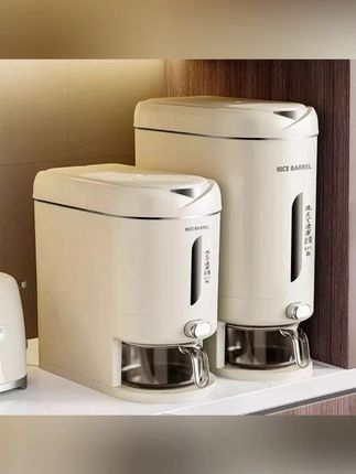 按压米桶家用大容量防虫防潮密封米缸装大米储米箱收纳盒  #按压米桶  #储米箱  #防虫防潮  #大容量米桶  #米桶