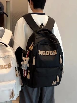 书包初中女生轻便大容量减负护脊书包推荐高中生大学生双肩背包男#学生书包 #大容量书包 #减负护脊书包 #初中书包 #高中书包