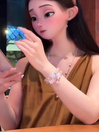 白水晶手链天然水晶钻切面工艺手串保色金属默认多样性#首饰分享 #手作饰品 #礼物 #精致高档饰品 #手链