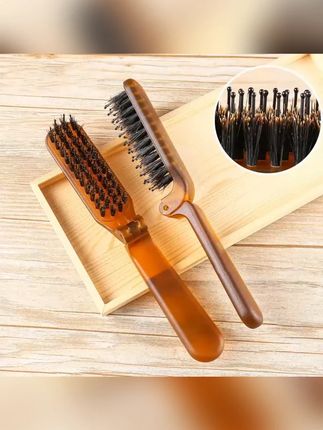 【卖爆】便携可折叠猪鬃毛梳随身顺发梳头抚平毛躁蓬松造型打毛梳子#猪鬃毛梳 #便携折叠梳子 #顺发梳子 #头发造型 #打毛梳子