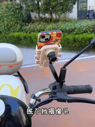 电动车摩托车自行车通用防震防抖手机导航支架外卖骑手专用#电动车手机支架