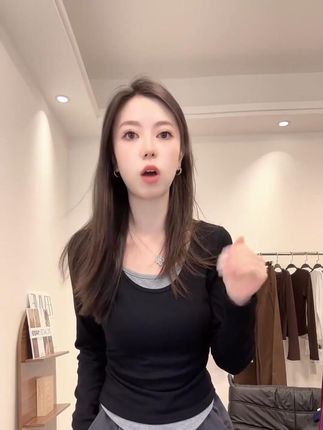 2025秋冬韩版气质撞色假两件修身显瘦洋气百搭简约款打底衫 #显瘦穿搭 #品质女装 #通勤搭配 #内搭外穿都好看 #简单搭配