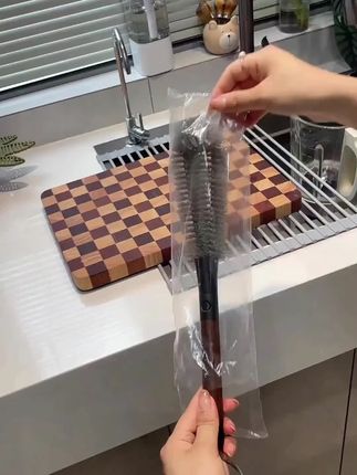 二合一胡桃木纹杯刷家用破壁机清洗刷吸管刷长柄可拆卸杯盖清洁刷#杯刷 #二合一 #胡桃木纹 #破壁机清洗 #家用清洁