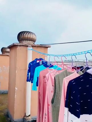 【现货速发】户外防风防滑晾衣绳免打孔晒衣服被子挂衣绳加粗承重强