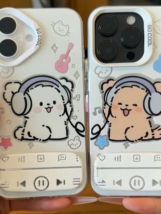 #手机壳 图洛思彩银情侣狗狗适用iPhone16/17手机壳华为小米oppo荣耀vivo  #手机壳推荐 #情侣狗狗壳 #通用手机壳 #手机保护壳