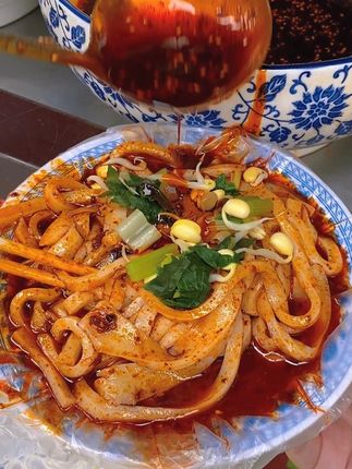 吃米皮不吃辣子吃什么系列之汉中米皮 #抖音美食推荐官 #美食推荐