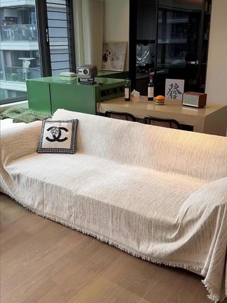 邓肯2025新款奶油风沙发盖布四季通用雪尼尔防猫抓全包盖套罩盖布#沙发盖布 #防猫抓 #雪尼尔材质 #奶油风 #邓肯