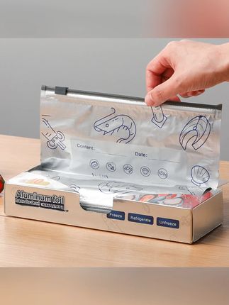 荞芬铝箔保鲜密封袋家用冰箱食物冷冻专用收纳袋密实袋专用冷冻袋#铝箔保鲜袋 #冰箱收纳 #食物冷冻 #保鲜好物 #荞芬