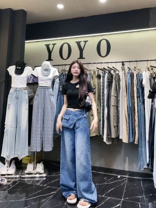 YOYO自制【设计感牛仔】#显瘦穿搭 #显瘦遮肉 #简约搭配