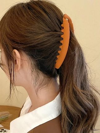 简约磨砂齿梳香蕉夹扭扭夹高马尾夹 #香蕉夹 #发夹 #香蕉夹用法 #简单好看的发型 #饱满后脑勺