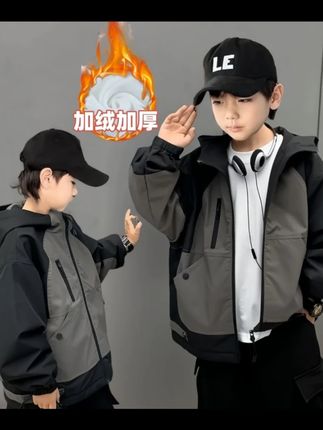 【反季清仓】男童外套加绒加厚冬季儿童棉衣2024新款中大童棉袄棉服 #反季清仓 #男童棉服 #加绒外套 #儿童冬装 #中大童棉袄