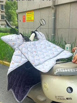 春秋款电动车四季通用挡风被中厚轻便双面防雨水升级防风挡防风罩 #电动车挡风被