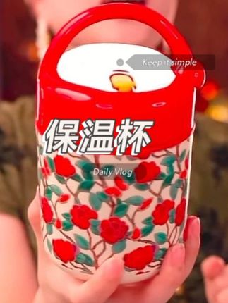 手提款食品级不锈钢早餐杯粥杯燕麦杯短途便携#保温杯