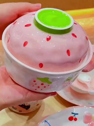好看而且可以多用的泡面碗太好看啦~ #手绘陶瓷 #泡面碗 #餐具 #颜值餐具 #提升幸福感好物