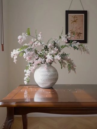 槐蕊仿真花高级感逼真轻奢民宿前台客厅花艺装饰高端假花插花摆件#仿真花 #客厅摆件 #花与生活 #瓶插花 #花🌸