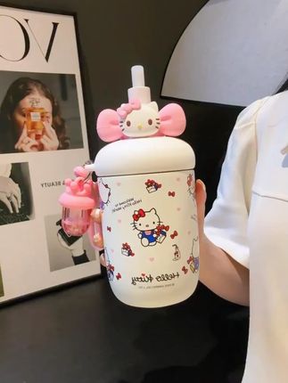 Hellokitty保温杯女孩学生上学专用高颜值2025新款保冷双饮水杯子