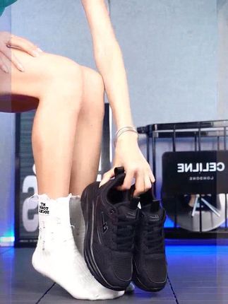 回力女鞋网面透气工作鞋全黑色防滑踩屎感久站不累脚上班鞋运动鞋 #鞋🔥🔥🔥#  运动鞋分享  #回力运动鞋#  网面透气