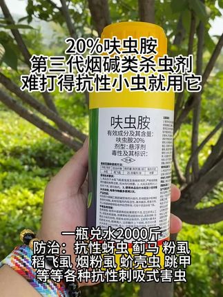第二代烟碱类杀虫剂,针对刺吸口器害虫有很好的作用防治飞虱、蓟马、蚜虫、白粉虱等抗性害虫#呋虫胺 #病虫害防治 #三农 #种植小技巧 #助农