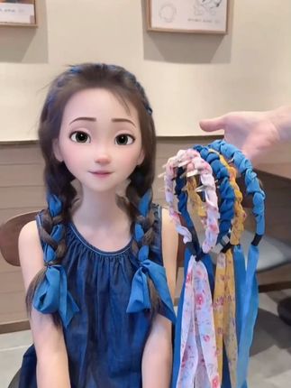 超级喜欢的飘带发箍,出门拍照好漂亮大人小朋友都可以用#编发教程 #头饰发饰 #发箍这样戴好美