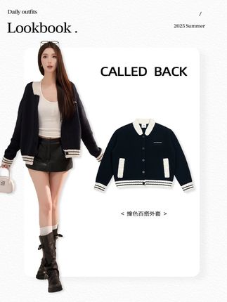 CALLED BACK早秋新款设计师复古宽松圆领经典款时尚百搭休闲外套!!#ootd穿搭 #今天穿什么 #谁穿谁好看 #秋上新 #calledback