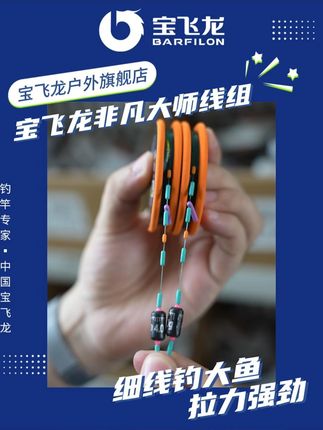 宝飞龙非凡大师线组,细线钓大鱼,拉力强劲 #宝飞龙 #钓鱼的乐趣只有钓鱼人懂 #钓鱼人 #渔具 #成品线组