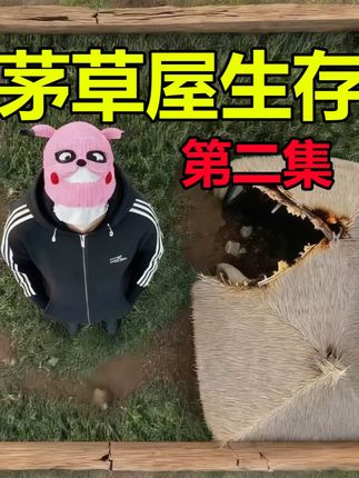 挑战在废弃茅草屋里生存!能活几天? 不知道我能在这住几天,欢迎追更!