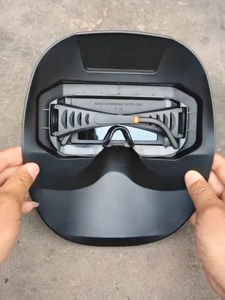分体式电焊自动变光面罩气保焊焊工专用焊接防强光电焊防护眼镜 #自动变光眼镜防护罩  #电焊面罩  #自动变光电焊眼镜