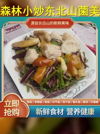 环丰食品 森林小炒营养食用东北山菜蘑菇食用混合菜500克 袋 #家常菜 #东北山野菜 #妈呀太香了 #蘑菇 #地道农家菜