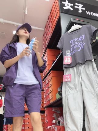 户外运动防紫外线连帽套装男女夏季新款防晒服 #ootd穿搭 #夏季新款 #潮牌男女同款 #谁穿谁好看 #短裤