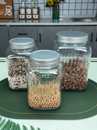 密封性强玻璃罐 无铅材质保健康,多功能设计实用,装零食、五谷、茶叶都方便#玻璃储物罐生产厂家 #密封罐玻璃瓶 #厨房收纳罐推荐 #玻璃罐子