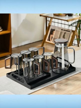 中式家用耐高温水杯创意耐热带木把玻璃杯待客泡茶杯茶壶喝冷水壶 #中式带木把玻璃杯 #耐高温待客泡茶杯 #创意家用茶壶 #喝冷水壶套装 #中式杯具