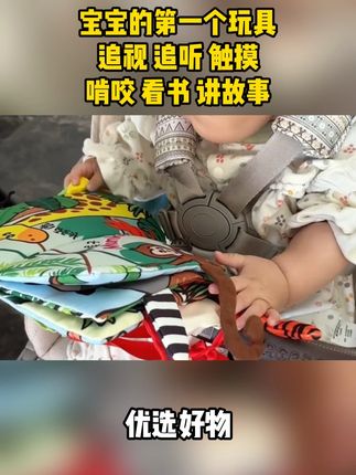 宝宝的第一个玩具,追视 追听 触摸 啃咬 看书 讲故事#布书 #宝宝玩具 #亲子互动 #母婴好物 #带娃神器