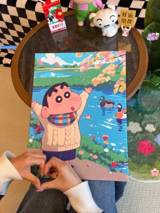日出于海数字油画,DIY填色乐趣多,还能当礼物! #日出于海油画 #手绘礼物优选 #填色手绘礼物 #颜料填色乐趣 #油画装饰好物