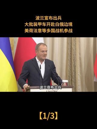 波兰宣布出兵,大批装甲车开赴白俄边境,美荷法意等多国战机参战。#国际