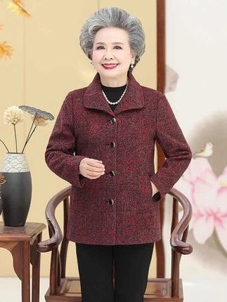 奶奶外套 #奶奶外套秋冬款 #妈妈秋冬新款 #中老年女装外套