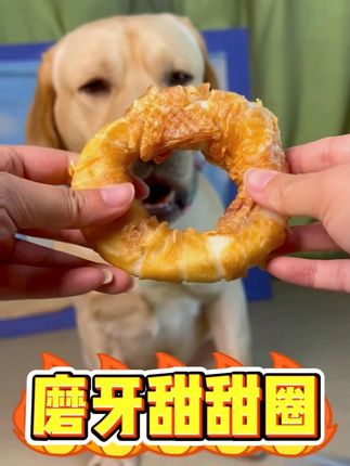 狗狗磨牙小零食鸡肉甜甜圈#狗零食 #萌宠好物 #狗狗磨牙棒推荐 #宠物零食 #拉布拉多