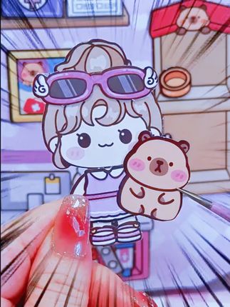 新款卡皮巴拉手工安静书材料包 #卡皮巴拉材料包 #女孩贴纸书 #儿童玩具 #磁力玩具 #手工安静书
