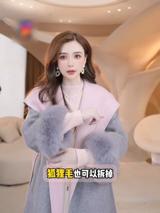 纯原创实穿双拼色呢大衣!从秋天开始穿到过年!内胆整件可拆卸鹅绒~实穿性拉满双手袖真狐狸毛!高支全羊毛大衣!#穿出高级感 #轻奢女装 #COCOBECCI #丫头baby #高级感穿搭