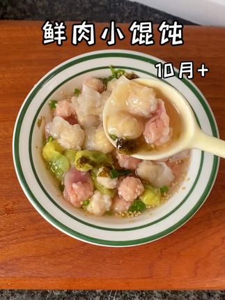 鲜肉小馄饨,鲜香味美宝宝一口一个停不下来,10个月以上宝宝就可以吃了#妈呀太香了 #馄饨 #宝宝辅食 #小馄饨宝宝辅食做法