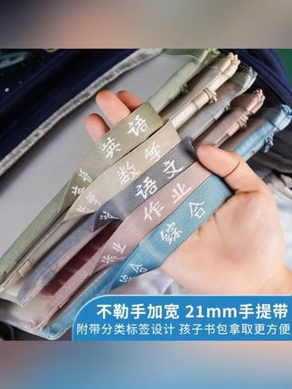 【爆卖40万+ 】A4双层网纱文件袋科目分科袋学生学习试卷袋透明收纳#学生文具 #文件袋 #学习收纳 #试卷收纳 #透明文件袋