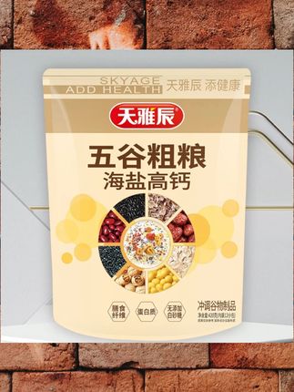 【爆款推荐】天雅辰海盐高钙五谷粗粮麦片咸味冲饮早餐420克1 喝腻了甜味麦片的可以试试这款海盐五谷粗粮麦片,满满的谷物香,咸香软糯,特别好喝!#燕麦片 #海盐麦片