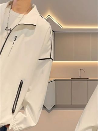 玛斯柏夹克外套男士春秋季2025新款潮牌宽松翻领男生简约百搭衣服#穿搭 #外套 #外套穿搭 #夹克外套 #春秋穿搭