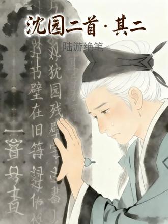 《沈园二首·其二》陆游,沈园斜阳照惊鸿,人间至暖是释怀 #青年创作者成长计划#热点话题 #热点助手 #咖啡文学大赛
如果说《沈园二首·其一》是七旬陆游回望过往的怅惘长叹,那《沈园二首·其二》,便是他**八十四岁垂暮之年**,留给世间最后的深情绝笔。这一年,距离唐琬香消玉殒,已然整整四十年,陆游的生命也走到了尽头,身形枯瘦、步履维艰,连抬手拄杖都透着迟暮的无力,可他依旧执意让人搀扶着,再走一次沈园。这座江南小园,藏了他一生的欢喜与遗憾,困了他半生的执念与牵挂,当他望着园中早已老去的枯柳,再也忍不住潸然泪下,提笔写下:“梦断香消四十年,沈园柳老不吹绵。此身行作稽山土,犹吊遗踪一泫然。”没有撕心裂肺的哭喊,没有怨天尤人的悲鸣,寥寥十四字,是跨越半生的思念落定,是执念到头的温柔释怀,更是写给所有人的,关于遗憾与铭记的人生箴言。